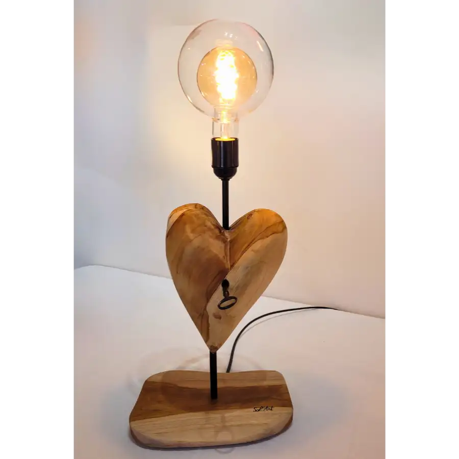 A La Clé du Coeur– Lampe artisanale | Sol’Art